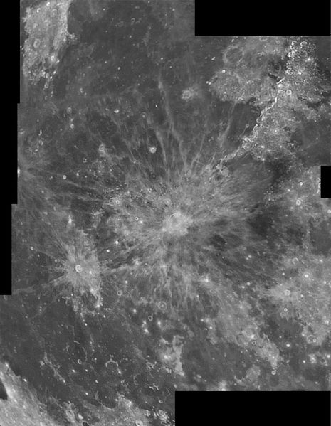 Craters Copernicus and Kepler
Craters Copernicus and Kepler, Mare Imbrium and Oceanus Procellarum, taken at near to a full Moon.  This is a mosaic of 8 separate images, stacked in Registax, the mosaic was built in Photoshop, the image was processed in PixInsight, and finished in Photoshop.
