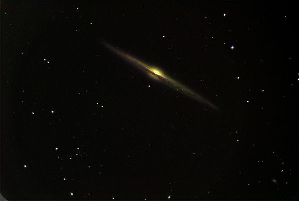 NGC 4565
NGC 4565, sprial galaxy in Coma Berenices, May 14, 2005
Maxim DL, Luminance Deconvoluted with CCD Sharp, Color Combine in Photoshop
