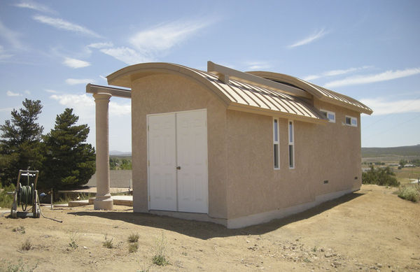View to East
The exterior is complete, doors are in, in this view looking East

