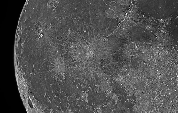 Copernicus and Kepler
A wide shot of the western side of the Moon, with craters Copernicus and Kepler in the center of the shot.  Taken with the ST-10 and an Ha Filter, stacked in AviStack and processed in PixInsight.
