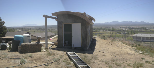 Roof Complete View East
A panoramic view to the east with the roof complete.
