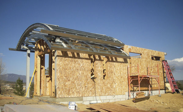 First Move: Roof Open
The roof moves!  This shot, looking to the north east, shows the roof in the open position.
