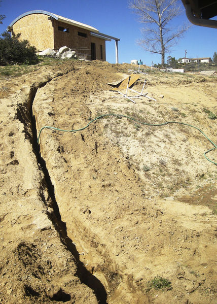 Utilities Trench
This trench will take power and network (and perhaps other) connectivity from the house to the observatory.
