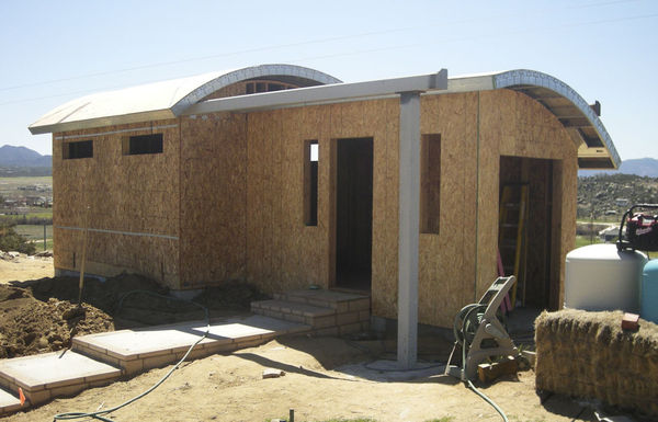 Roof Sheathed View to South
The front of the observatory, looking south.
